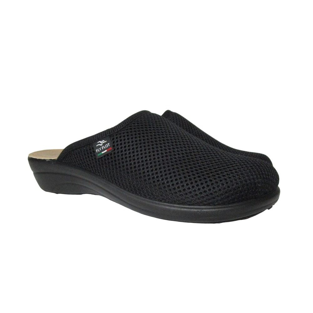 Fly Flot Anti-Shock Comfort Clogs Mules Slide-On Shoes Black Women's Size 7